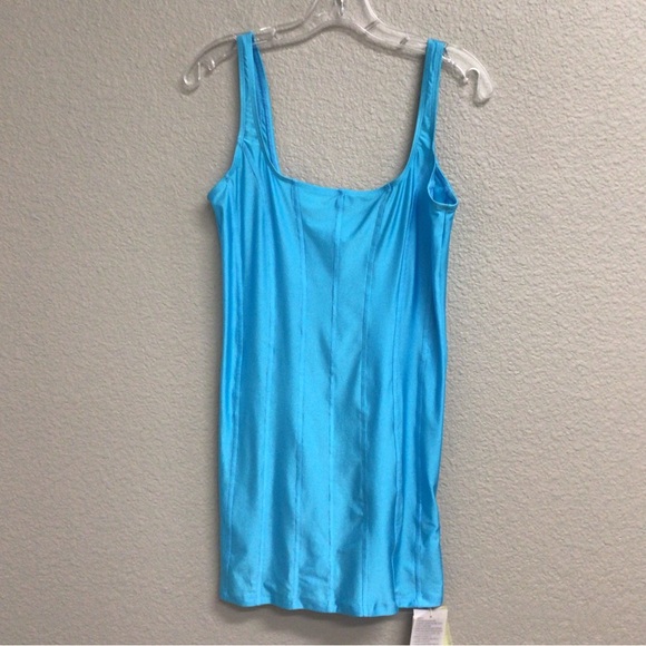 SHANI SHEMER Zoe Lycra Mini Dress Bodycon Turquoise - Picture 2 of 12